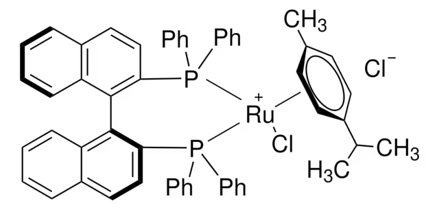 Chloro[(S)-(-)-2,2'-bis(di-p-tolylphosphino)-1,1'-binaphthyl](p-cymene)ruthenium(II)chloride structure, CAS 228120-95-4