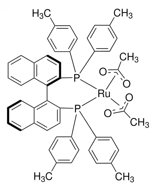 Diacetato[(R)-(+)-2,2'-bis(di-p-tolylphosphino)-1,1'-binaphthyl]ruthenium(II) structure, CAS 116128-29-1
