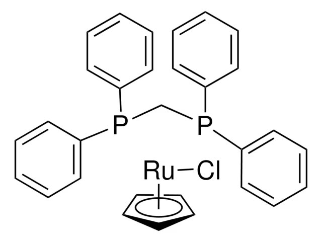 CHLORO(CYCLOPENTADIENYL)[BIS(DIPHENYLPHOSPHINO)METHANE]RUTHENIUM (II) structure, CAS 71397-33-6