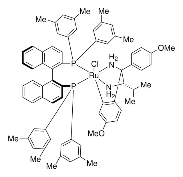 Chloro{(S)-(-)-2,2'-bis[di(3,5-xylyl) phosphino]-1,1'-binaphthyl}[(2S)- (+)-1-(4-Methoxyphenyl)-1 (4-Methoxyphenyl-kC)-3-Methyl-1,2-butanediaMine]rutheniuM(II) (S)-RUCY XylBINAP structure, CAS 1312713-89-5