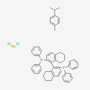 Chloro[(S)-(-)-2,2'-bis(diphenylphosphino)-5,5',6,6',7,7',8,8'-octahydro-1,1'-binaphthyl](p-cymene)ruthenium(II) chloride [RuCl(p-cymene)((S)-H8-binap)]Cl structure, CAS 944451-27-8