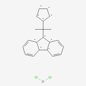 Isopropylidene(cyclopentadienyl-9-fluorenyl) zirconium dichloride structure, CAS 130638-44-7
