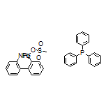 Palladium, [2'-(amino-κN)[1,1'-biphenyl]-2-yl-κC](methanesulfonato-κO)(triphenylphosphine)- structure, CAS 1445086-02-1