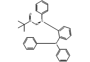 [S(R)]-N-[(S)-[2-(Diphenylphosphino)phenyl]phenylmethyl]-2-methyl-2-propanesulfinamide structure, CAS 1595319-97-3