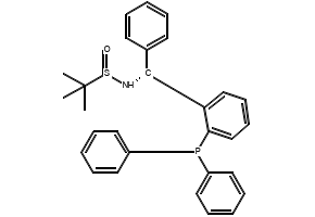 [S(R)]-N-[(R)-[2-(Diphenylphosphino)phenyl]phenylmethyl]-2-methyl-2-propanesulfinamide structure, CAS 1616688-59-5