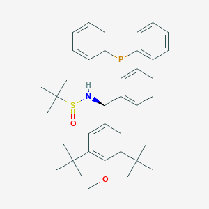 [S(R)]-N-[(R)-[3,5-Bis(1,1-dimethylethyl)-4-methoxyphenyl][2-(diphenylphosphino)phenyl]methyl]-2-methyl-2-propanesulfinamide structure, CAS 1616688-64-2