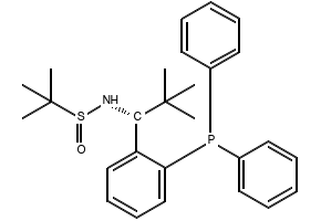[S(R)]-N-[(1R)-1-[2-(Diphenylphosphino)phenyl]-2,2-dimethylpropyl]-2-methyl-2-propanesulfinamide structure, CAS 1906918-20-4