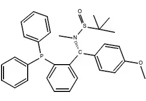 [S(R)]-N-[(S)-[2-(Diphenylphosphino)-4,5-dimethoxyphenyl)](4-methoxyphenyl)methyl]-N,2-dimethyl-2-propanesulfinamide structure, CAS 2565792-80-3