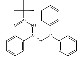 [S(R)]-N-[(1S)-2-(Diphenylphosphino)-1-phenylethyl]-2-methyl-2-propanesulfinamide structure, CAS 1803239-44-2