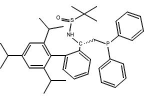 [S(R)]-N-[(1S)-1-(2',4',6'-Triisopropyl)-(1,1'-biphenyl)-2-yl-2-(diphenylphosphino)ethyl]-2-methyl-2-propanesulfinamide structure, CAS 2394923-81-8