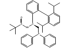 [S(R)]-N-[(1S)-1-(2',6'-Diisopropyl)-(1,1'-biphenyl)-2-yl]-2-(diphenylphosphino)ethyl]-2-methyl-2-propanesulfinamide structure, CAS 2394923-85-2