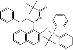 [S(R)]-N-[(1R)-1-[2-((tert-Butyldiphenylsilyl)oxy)phenyl)]-2-yl-2-(diphenylphosphino)ethyl]-2-methyl-2-propanesulfinamide structure, CAS 1803239-58-8