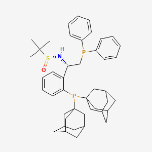 [S(R)]-N-[(1S)-2-(Diphenylphosphino)-1-[1-(diadamantanphosphanyl)phenyl]ethyl]-2-methyl-2-propanesulfinamide structure, CAS 2A-2194146