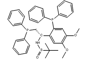 [S(R)]-N-[(1S)-2-(Diphenylphosphino)-1-[2-(diphenylphosphino)-4,5-dimethoxyphenyl]ethyl]-2-methyl-2-propanesulfinamide structure, CAS 2565792-27-8