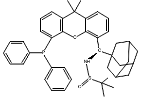 [S(R)]-N-((1R)-(Adamantan-1-yl)(5-(diphenylphosphanyl)-9,9-dimethyl-9H- xanthen-4-yl)methyl)-2-methyl-2-propanesulfinamide structure, CAS 2162939-91-3