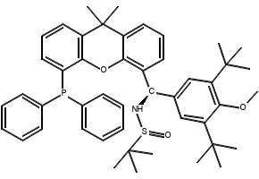 [S(R)]-N-[(R)-[3,5-Di-tert-butyl-4-methoxyphenyl][5-(diphenylphosphino)-9,9-dimethyl-9H-xanthen-4-yl]methyl]-2-methyl-2-propanesulfinamide structure, CAS 2565792-43-8