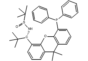 [S(R)]-N-[(1S)-1-[5-(Diphenylphosphino)-9,9-dimethyl-9H-xanthen-4-yl]-2,2-dimethylpropyl]-2-methyl-2-propanesulfinamide structure, CAS 2162939-89-9
