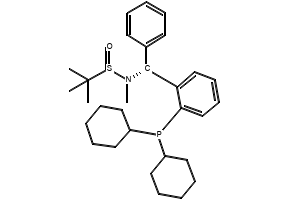 [S(R)]-N-[(R)-[2-(Dicyclohexylphosphino)phenyl]phenylmethyl]-N,2-dimethyl-2-propanesulfinamide structure, CAS 2565792-19-8