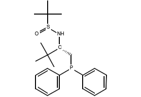 [S(R)]-N-[(1S)-1-[2-(Dicyclohexylphosphanyl)phenyl]-2,2-dimethylpropyl]-2-methyl-2-propanesulfinamide structure, CAS 2565792-30-3