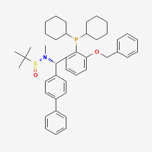 [S(R)]-N-[(S)-[(3-(Benzyloxy)-2-(dicyclohexylphosphino)phenyl]-(1,1'-biphenyl)methyl]-N,2-dimethyl-2-propanesulfinamide structure, CAS 2A-2194187