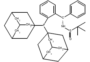 [S(R)]-N-[(S)-[2-(Diadamantanphosphino)phenyl]phenylmethyl]-2-methyl-2-propanesulfinamide structure, CAS 1929530-55-1