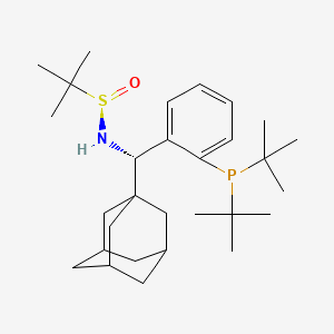 [S(R)]-N-[(S)-[2-(Di-tert-butylphosphino)phenyl]-adamantylmethyl]-2-methyl-2-propanesulfinamide structure, CAS 2A-2194194