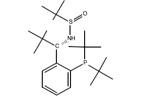 [S(R)]-N-[(1S)-1-[2-(Di-tert-butylphosphanyl)phenyl]-2,2-dimethylpropyl]-2-methyl-2-propanesulfinamide structure, CAS 2565792-66-5