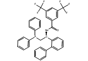 N-[(1S)-1-[1,1'-Biphenyl]-2-yl-2-(diphenylphosphino)ethyl]-3,5-bis(trifluoromethyl)-benzamide structure, CAS 2089424-10-0