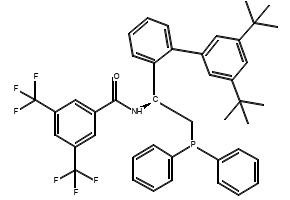 N-[(1S)-1-[3',5'-Bis(1,1-dimethylethyl)[1,1'-biphenyl]-2-yl]-2-(diphenylphosphino)ethyl]-3,5-bis(trifluoromethyl)-benzamide structure, CAS 2089424-11-1