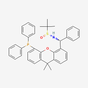 [S(R)]-N-[(R)-[5-(Diphenylphosphino)-9,9-dimethyl-9H-xanthen-4-yl]phenylmethyl]-2-methyl-2-propanesulfinamide structure, CAS 2A-2194206