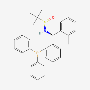 [S(R)]-N-[(S)-(2-Methylphenyl)[2-(diphenylphosphino)phenyl]methyl]-2-methyl-2-propanesulfinamide structure, CAS 2A-2194213