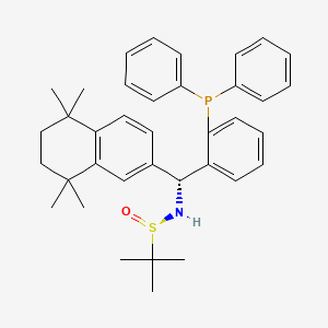 [S(R)]-N-[(R)-[2-(Diphenylphosphino)phenyl](5,6,7,8-tetrahydro-5,5,8,8-tetramethyl-2-naphthalenyl)methyl]-2-methyl-2-propanesulfinamide structure, CAS 2A-2194220