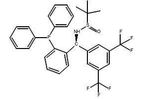 [S(R)]-N-[(S)-[3,5-Bis(trifluoromethyl)phenyl][2-(diphenylphosphino)phenyl]methyl]-2-methyl-2-propanesulfinamide structure, CAS 2262535-73-7
