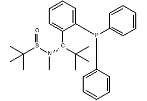 [S(R)]-N-((1S)-1-(2-(Diphenylphosphino)phenyl)-2,2-dimethylpropyl)-N,2-dimethyl-2-propanesulfinamide structure, CAS 2454167-14-5