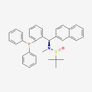 [S(R)]-N-[(R)-[2-(Diphenylphosphino)phenyl](2-naphthalenyl)methyl]-N,2-dimethyl-2-propanesulfinamide structure, CAS 2A-2194233