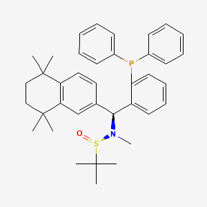 [S(R)]-N-[(S)-[2-(Diphenylphosphino)phenyl](5,6,7,8-tetrahydro-5,5,8,8-tetramethyl-2-naphthalenyl)methyl]-N,2-dimethyl-2-propanesulfinamide structure, CAS 2A-2194234