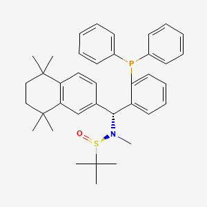 [S(R)]-N-[(R)-[2-(Diphenylphosphino)phenyl](5,6,7,8-tetrahydro-5,5,8,8-tetramethyl-2-naphthalenyl)methyl]-N,2-dimethyl-2-propanesulfinamide structure, CAS 2A-2194235