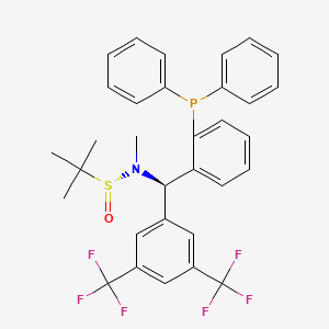 [S(R)]-N-[(R)-3,5-(Bis(trifluoromethyl)phenyl)[2-(diphenylphosphino)phenyl]methyl]-N,2-dimethyl-2-propanesulfinamide structure, CAS 2A-2194238
