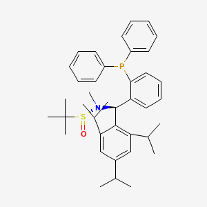 [S(R)]-N-((R)-(2-(Diphenylphosphino)phenyl)(2,4,6-triisopropylphenyl)methyl)-N,2-dimethyl-2-propanesulfinamide structure, CAS 2A-2194243