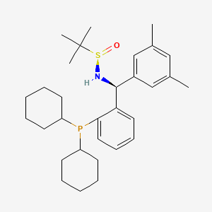 [S(R)]-N-[(S)-(3,5-Dimethylphenyl)[2-(dicyclohexylphosphino)phenyl]methyl]-2-methyl-2-propanesulfinamide structure, CAS 2A-2194258