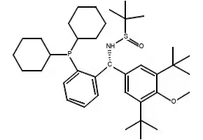 [S(R)]-N-[(S)-[3,5-Bis(1,1-dimethylethyl)-4 methoxyphenyl][2-(dicyclohexylphosphino)phenyl]methyl]-2-methyl-2-propanesulfinamide structure, CAS 2241598-31-0
