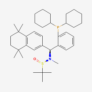 [S(R)]-N-[(S)-[2-(Dicyclohexylphosphino)phenyl](5,6,7,8-tetrahydro-5,5,8,8-tetramethyl-2-naphthalenyl)methyl]-N,2-dimethyl-2-propanesulfinamide structure, CAS 2A-2194272