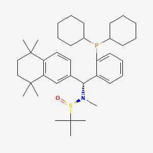[S(R)]-N-[(R)-[2-(Dicyclohexylphosphino)phenyl](5,6,7,8-tetrahydro-5,5,8,8-tetramethyl-2-naphthalenyl)methyl]-N,2-dimethyl-2-propanesulfinamide structure, CAS 2A-2194273