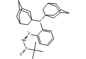 [S(R)]-N-[(1S)-1-[2-(Diadamantanphosphino)phenyl]ethyl]-2-methyl-2-propanesulfinamide structure, CAS 1929530-56-2