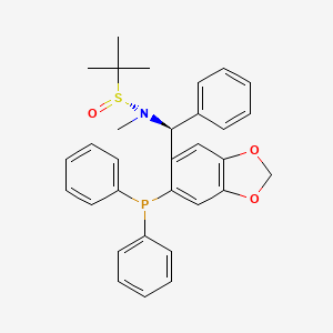 [S(R)]-N-[(S)-[6-(Diphenylphosphino)benzo[d][1,3]dioxol-5-yl]-1-phenylmethyl]-N,2-dimethyl-2-propanesulfinamide structure, CAS 2A-2194295