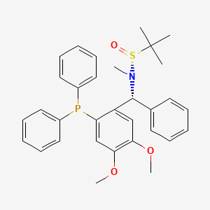 [S(R)]-N-[(R)-[2-(Diphenylphosphino)-4,5-dimethoxyphenyl)](4-phenyl)methyl]-N,2-dimethyl-2-propanesulfinamide structure, CAS 2A-2194298