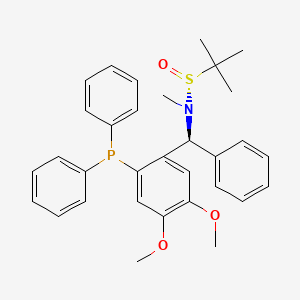 [S(R)]-N-[(S)-[2-(Diphenylphosphino)-4,5-dimethoxyphenyl)](4-phenyl)methyl]-N,2-dimethyl-2-propanesulfinamide structure, CAS 2A-2194299