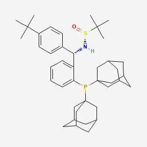 [S(R)]-N-[(S)-(4-(tert-Butyl)phenyl)[2-(Diadamantanphosphino)phenyl]methyl]-2-methyl-2-propanesulfinamide structure, CAS 2A-2194309
