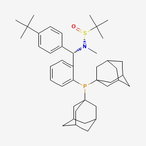 [S(R)]-N-[(S)-(4-(tert-Butyl)phenyl)[2-(Diadamantanphosphino)phenyl]methyl]-N,2-dimethyl-2-propanesulfinamide structure, CAS 2A-2194311