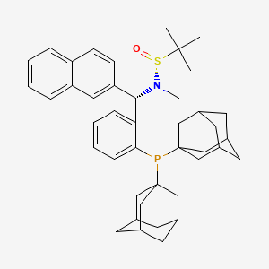 [S(R)]-N-[(S)-[2-(Diadamantanphosphino)phenyl](2-naphthalenyl)methyl]-N,2-dimethyl-2-propanesulfinamide structure, CAS 2A-2194318